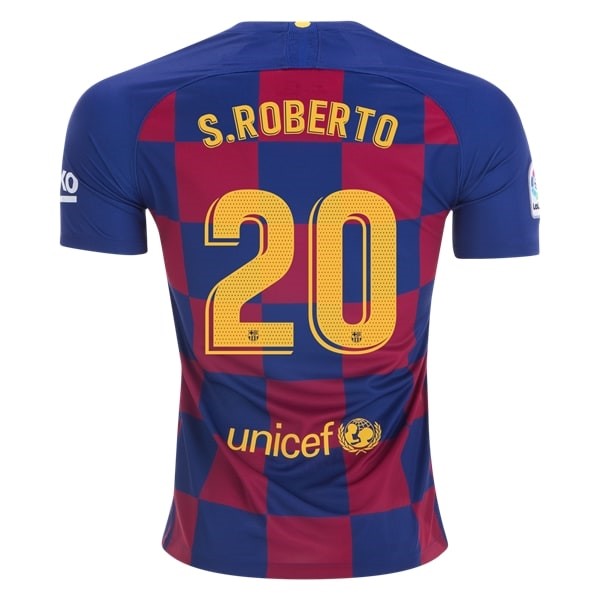Camiseta Barcelona NO.20 S.Roberto Primera equipo 2019-20 Azul Rojo